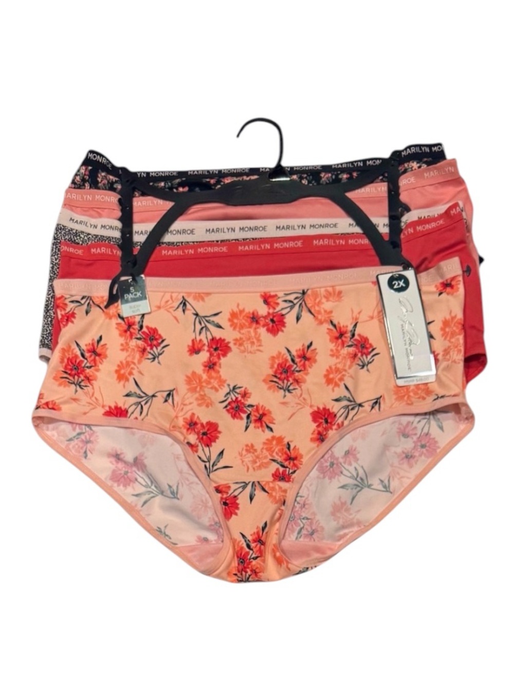 MARILYN MONROE 5 Pack Panties
Super Soft Floral Animal Print Coral
NWT 2X